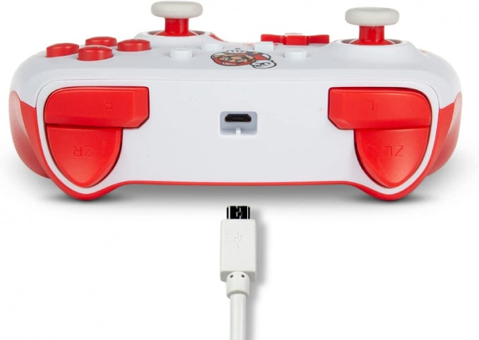 PowerA Offizieller kabelgebundener Controller Super Mario Rot, Weiß Nintendo Switch
