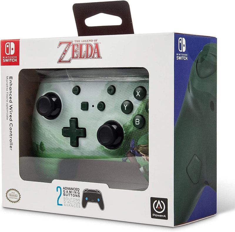 Mando con cable PowerA oficial Zelda Link Hyrule Nintendo Switch