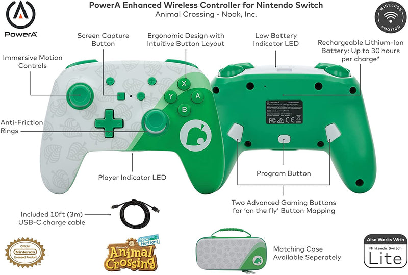 PowerA Wireless-Controller Animal Crossing Nook Inc. Nintendo-Schalter