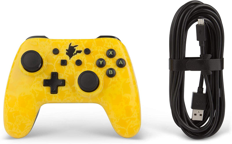Comando PowerA com fios Pikachu Silhouette Amarelo Nintendo Switch
