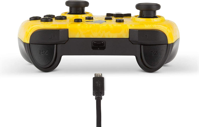 Kabelgebundener PowerA Controller Pikachu Silhouette Gelber Nintendo Switch
