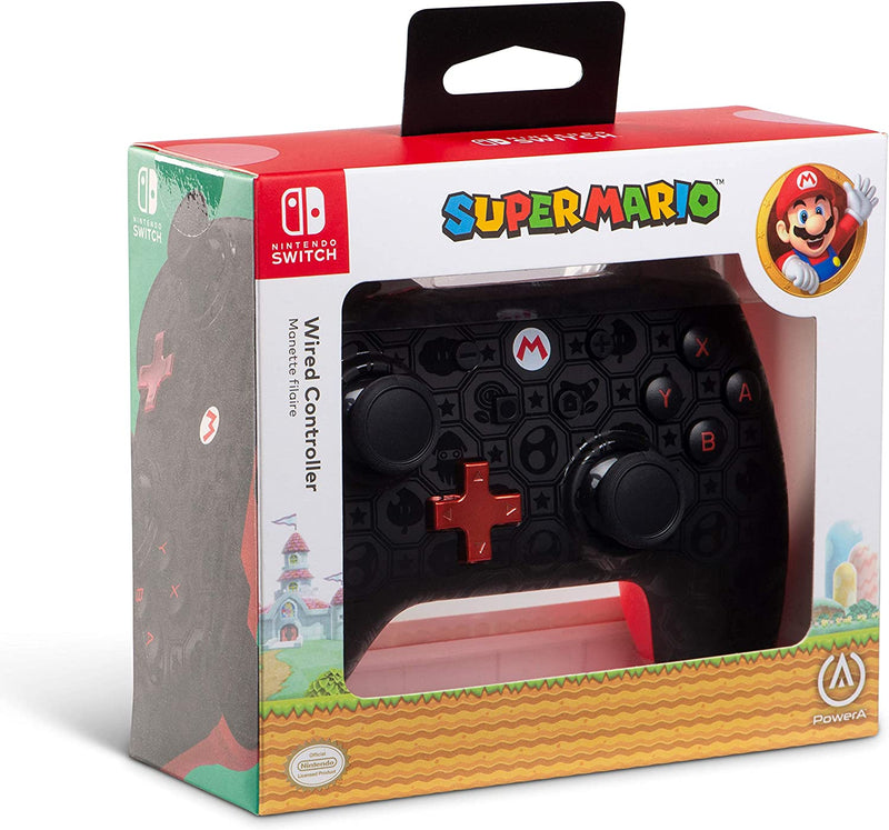 Kabelgebundener PowerA-Controller Super Mario Shadow Black Nintendo Switch