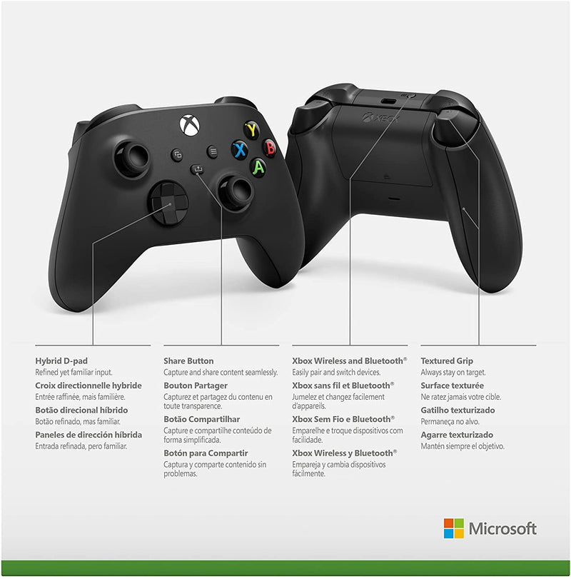 Controller wireless Microsoft Xbox Nero carbone (Xbox One/Serie X/S/PC)