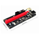 Adaptateur Riser PCI-E 1x-16x | VOIR 009S | 2x 6 broches | USB 3.0| 60 cm Bleu