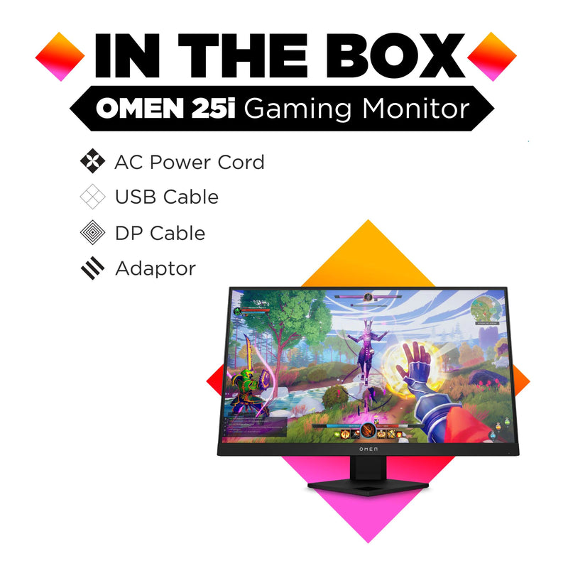 Monitor Gaming HP OMEN 25i 24.5" LED IPS FullHD 165Hz 1ms G-Sync