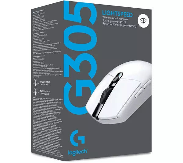 Logitech G305 LightSpeed Wireless 12000 DPI Gaming Mouse Blanc