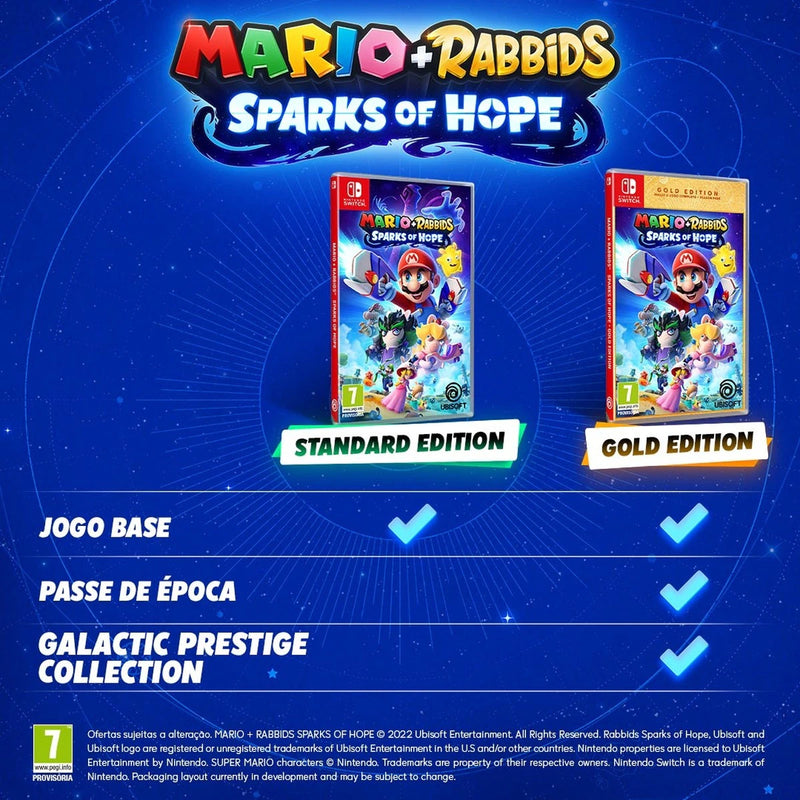 Jogo Mario + Rabbids Sparks of Hope Gold Edition Nintendo Switch