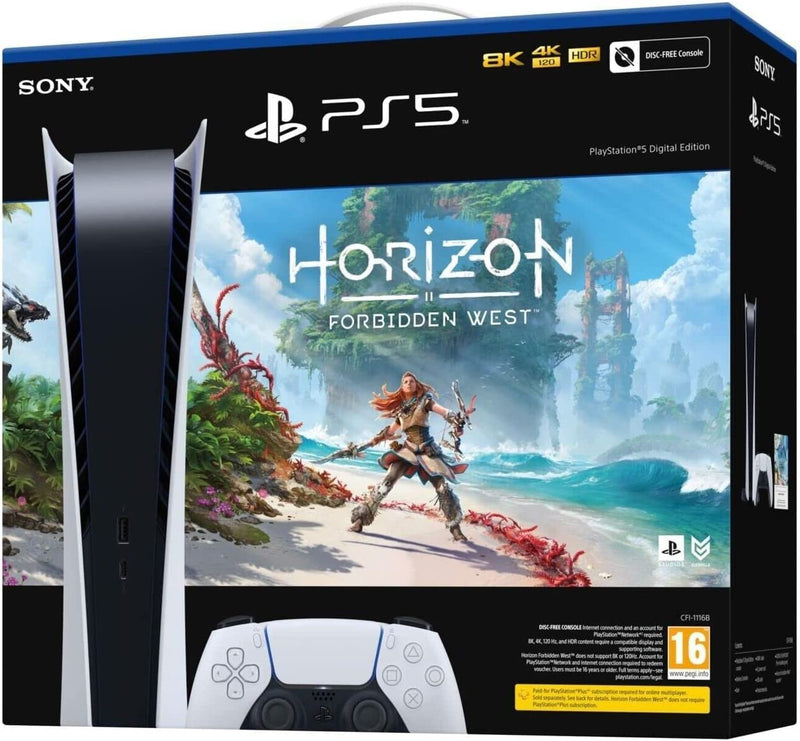 Sony Playstation 5 Digital Edition + Horizon Forbidden West PS5 825GB SDD
