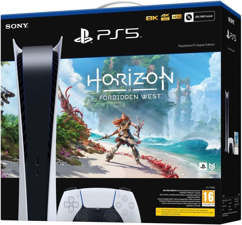 Sony Playstation 5 Edizione Digitale + SDD Horizon Forbidden West PS5 da 825 GB