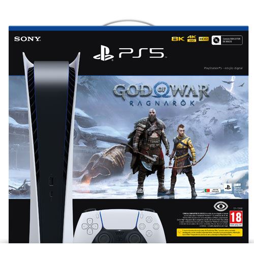 Consola Sony Playstation 5 Edición Digital + God of War Ragnarök PS5 (Cupón)