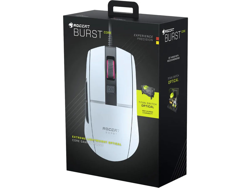 Mouse da gioco ROCCAT Burst Core 8500 DPI Bianco 
