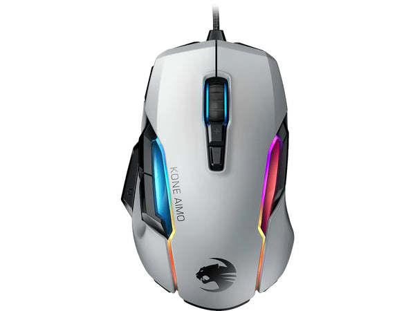 Mouse da gioco bianco RGB rimasterizzato ROCCAT Kone Aimo 