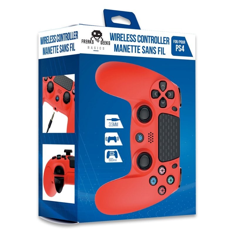 PS4 Wireless Controller Freaks and Geeks Red