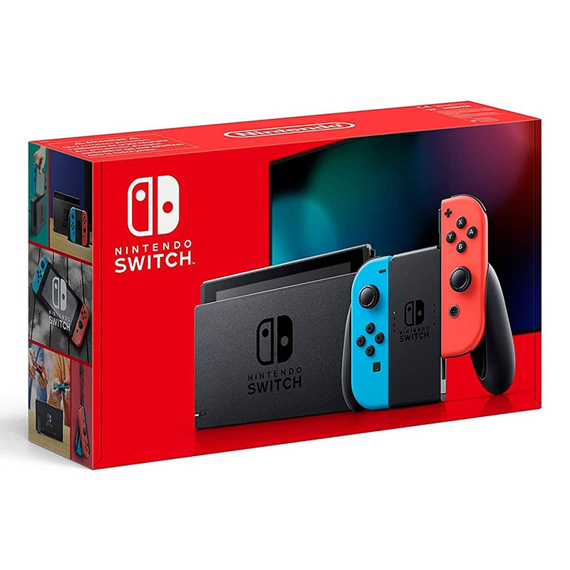 Console Nintendo Switch V2 Bleu Néon/Rouge (32 Go) (Boîte Endommagée)