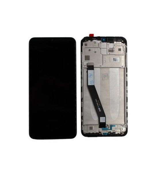 Pantalla Display + Touch LCD Xiaomi Redmi 9 Negra con Marco (Revisada)