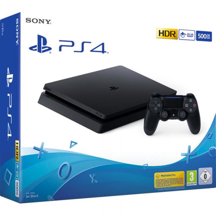 Sony Playstation 4 PS4 Slim 500 GB tiefschwarze PS4