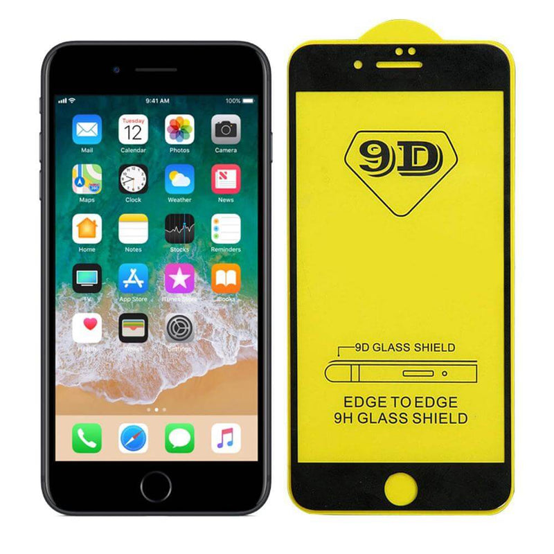 9D Displayschutz aus gehärtetem Glas iPhone 6/6S/7/8/SE 2020
