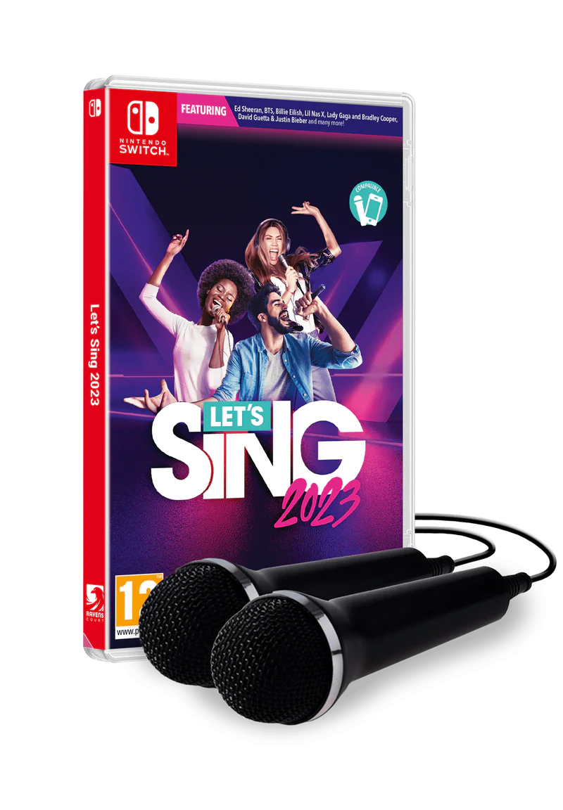 Let's Sing 2023 Game + 2 Micros Nintendo Switch