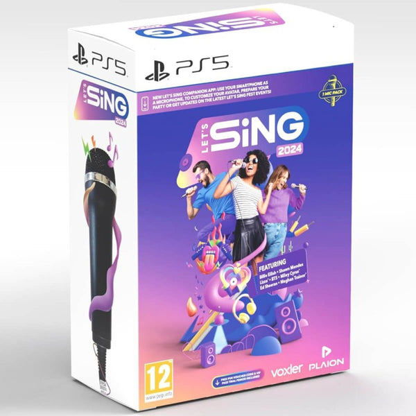 Let's Sing 2024 game + 1 Micro PS5