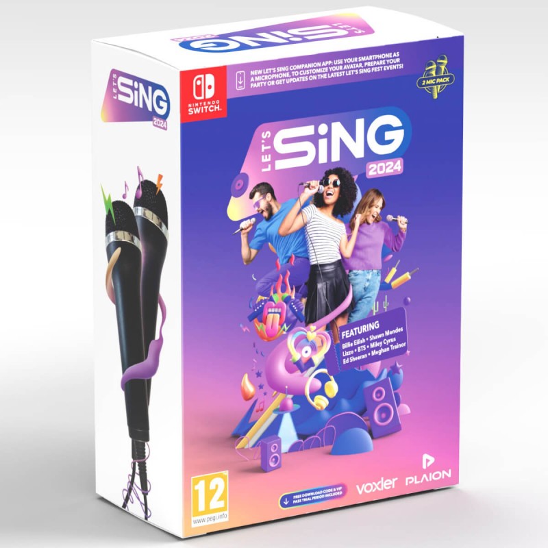 Juego Let's Sing 2024 + 2 Micros Nintendo Switch