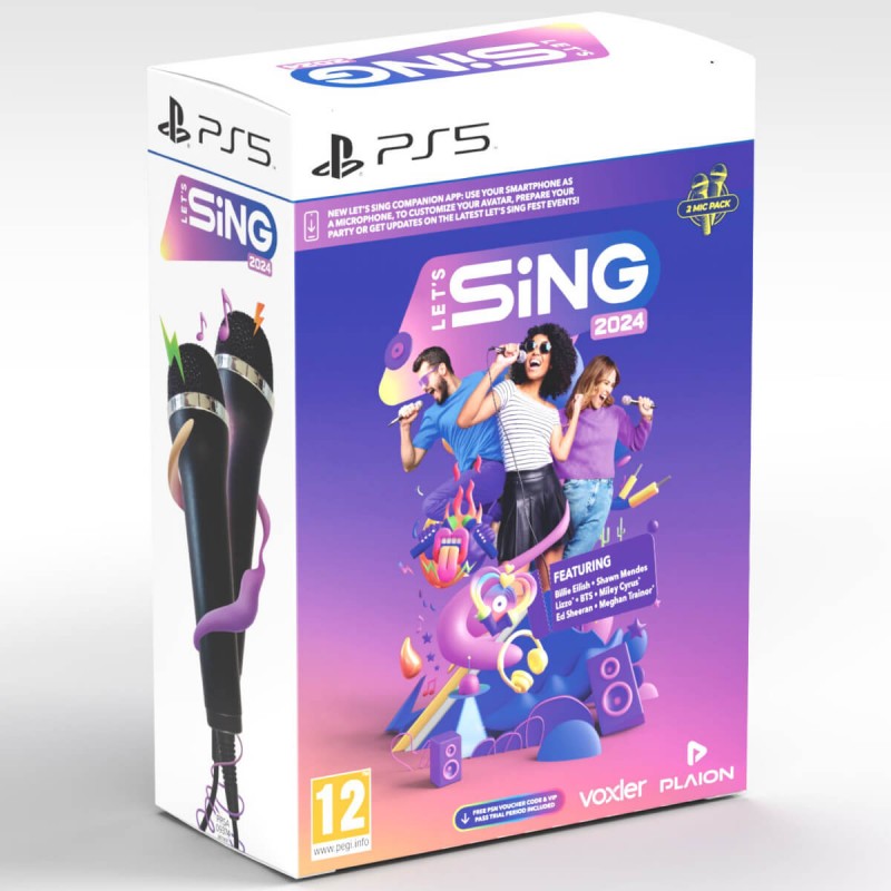 Jogo Let's Sing 2024 + 2 Micros PS5