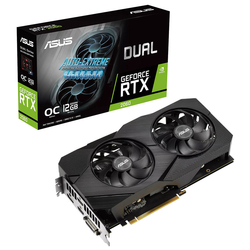 Asus GeForce RTX 2060 Dual EVO OC Edition 12GB GDDR6 Graphics Card