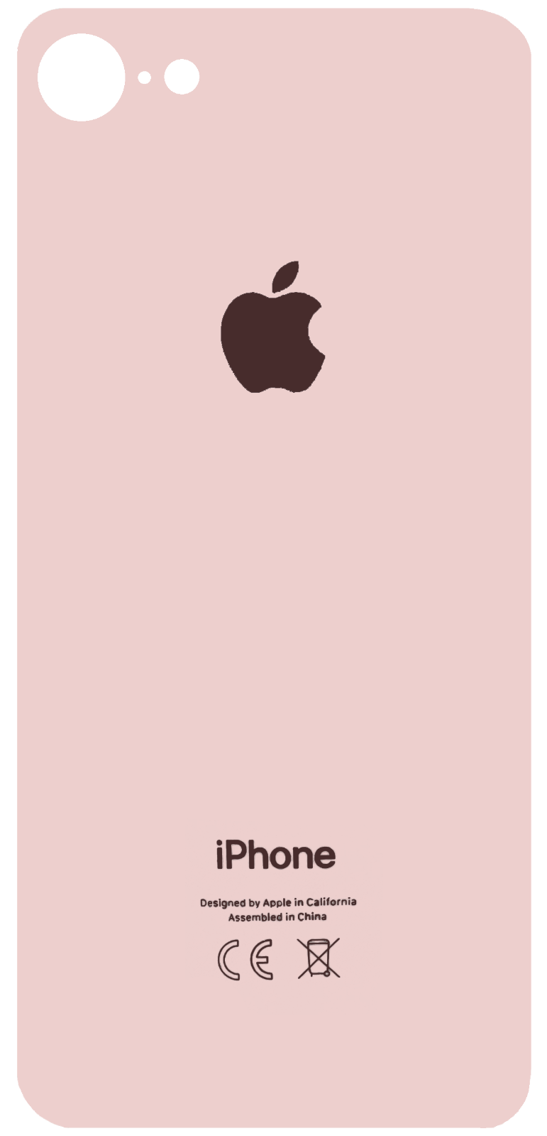 Cover posteriore in vetro per iPhone 8