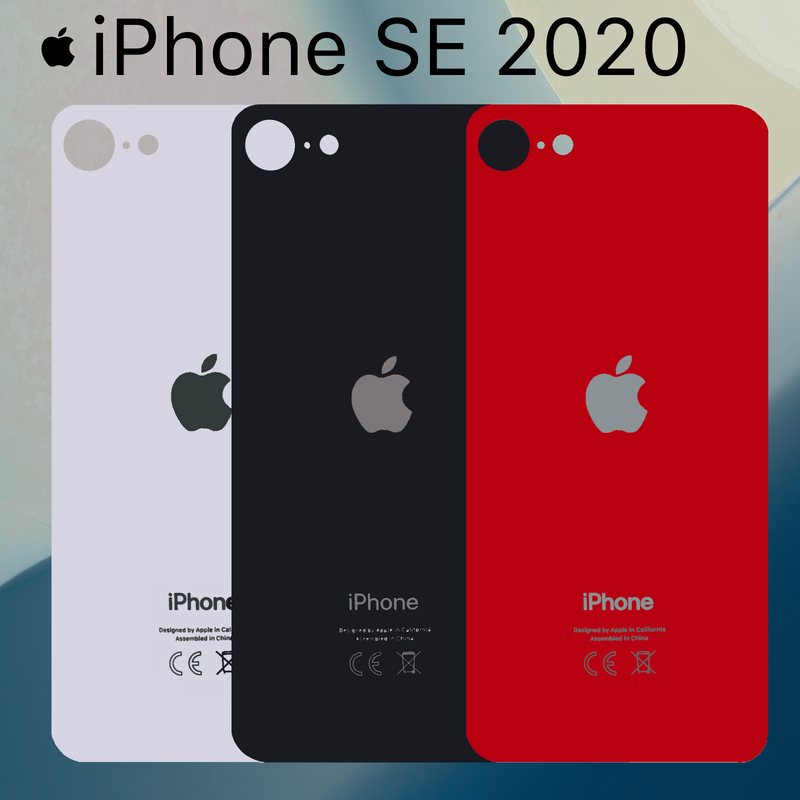 Coque arrière en verre pour iPhone SE 2020