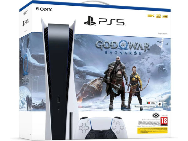 Konsole Sony Playstation 5 Standard + God Of War Ragnarök PS5 (Gutschein)