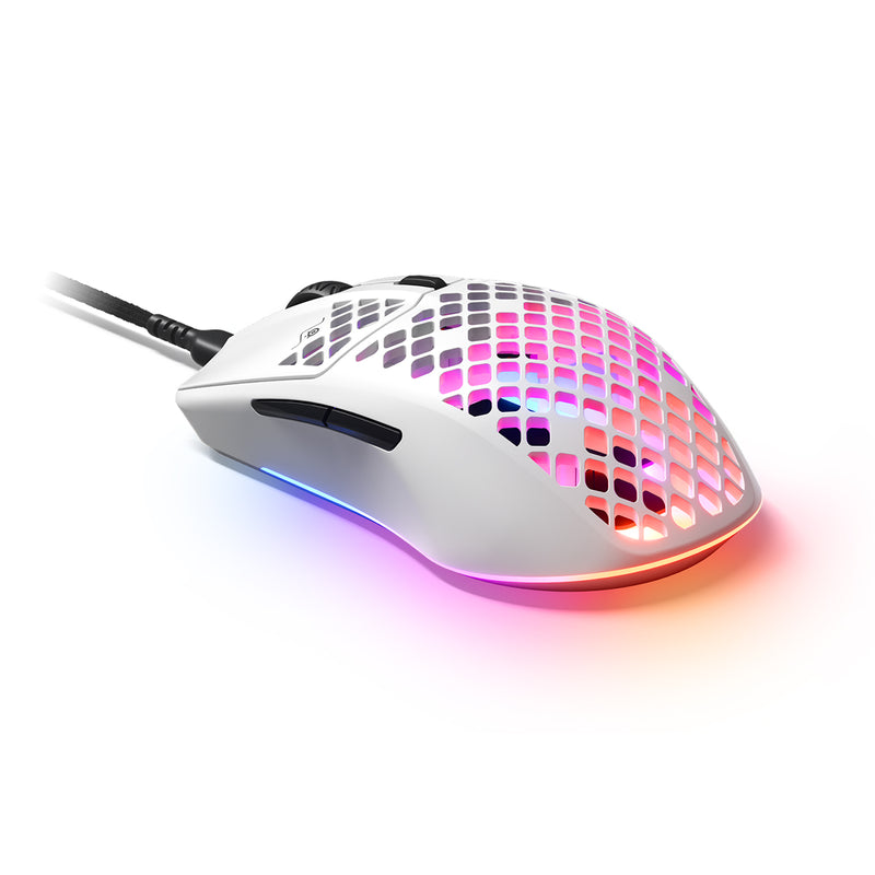 Mouse da gioco SteelSeries Aerox 3 Snow (2022) RGB 8500 DPI Bianco 