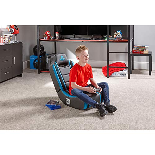 Gaming Chair Playstation X-Rocker Geist 2.0 Floor Black,Blue